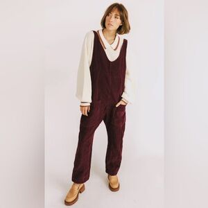 Free People High Roller Corduroy Jumpsuit